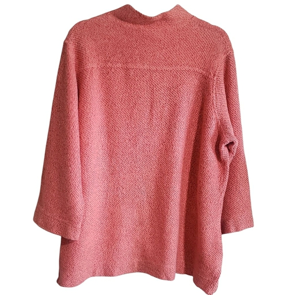 Soft Surroundings Top Womens PXL Coral Pink Oversized Boxy Lagenlook Tunic - Picture 4 of 11